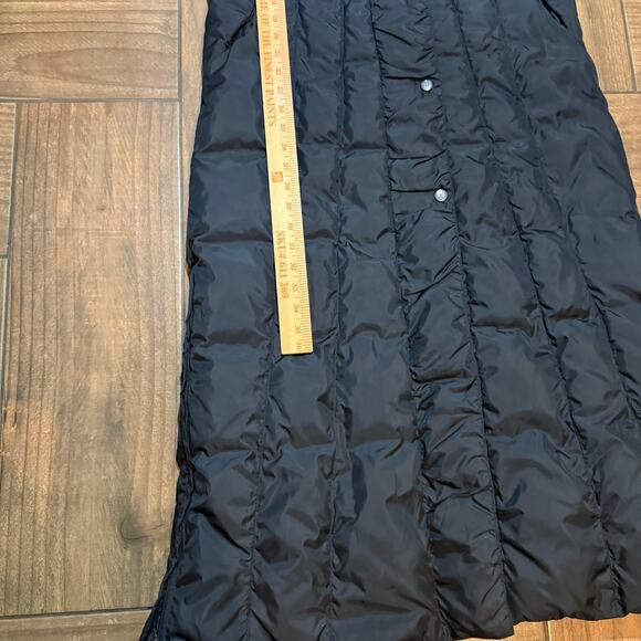 Cole Haan Black Long Puffer Coat Down Feather Womens Sz Medium - Picture 15 of 16